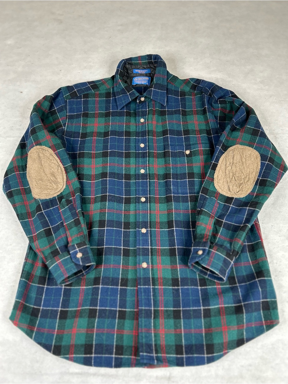 Vtg Pendleton Shirt Mens Large 100% Virgin Wool Macphedren Tartan Plaid USA Made